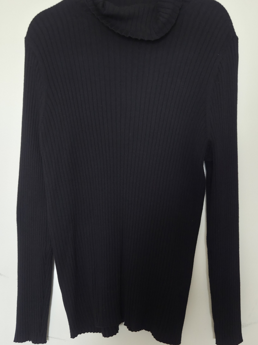 Chico's Size 3 Women’s Black Ribbed Turtleneck Sweater